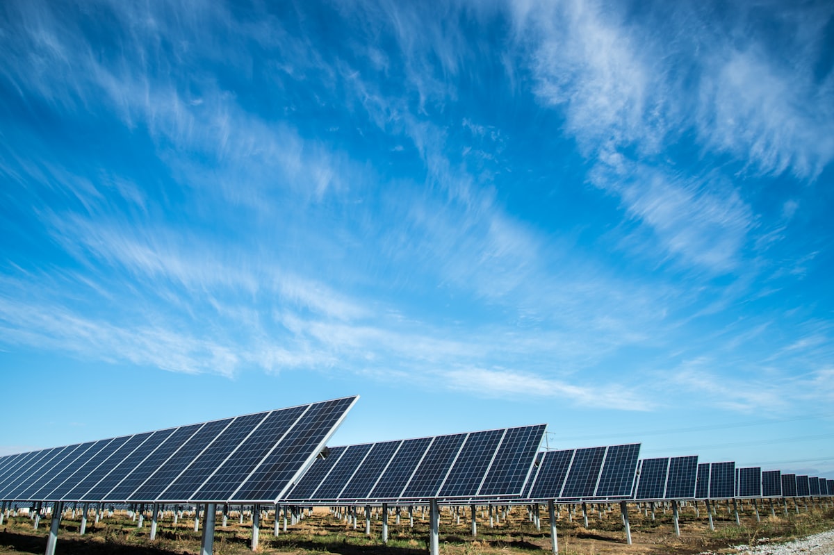 Sunko technician servicing a solar array